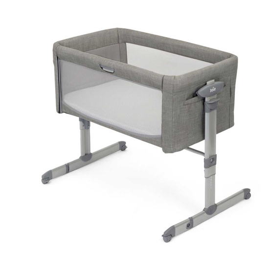 Joie bedside Crib Roomie Glide, Foggy Grey i gruppen Barnrum  / Spjälsängar & Vaggor / Vaggor & minisängar hos Köpbarnvagn (Joie244146)