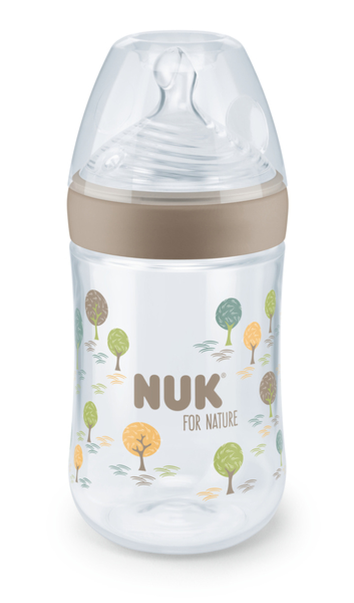 NUK for Nature Temperature Control Nappflaska Silicon 260ml i gruppen Babytillbehör / Äta & dricka / Nappflaskor & muggar hos Köpbarnvagn (10216038)