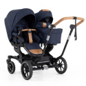 Emmaljunga 2024 NXT Twin 735 Flat Syskonvagn Outdoor Navy