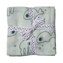 Done by Deer 2-pack Muslinfiltar Sea friends, blue