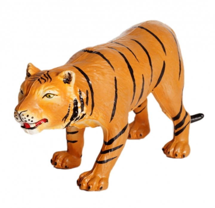 Green Rubber Toys Tiger i gruppen Leksaker / Leksaker från 3 år / Leksaksdjur hos Köpbarnvagn (4796006350305)