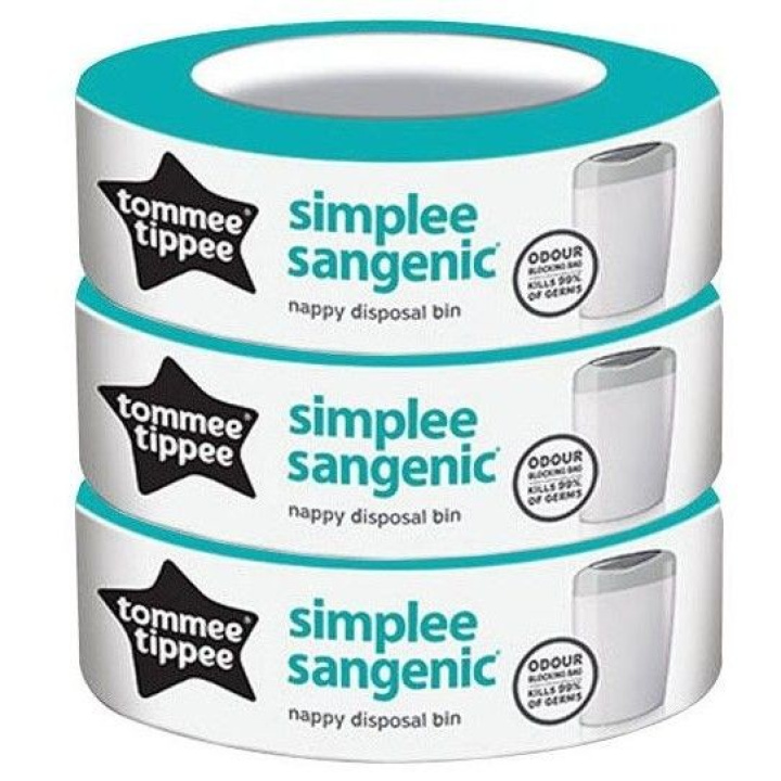 Sangenic Simplee Refill 3-pack i gruppen Babytillbehör / Omvårdnad & Hygien / Blöjhinkar & refiller hos Köpbarnvagn (5010415703354)