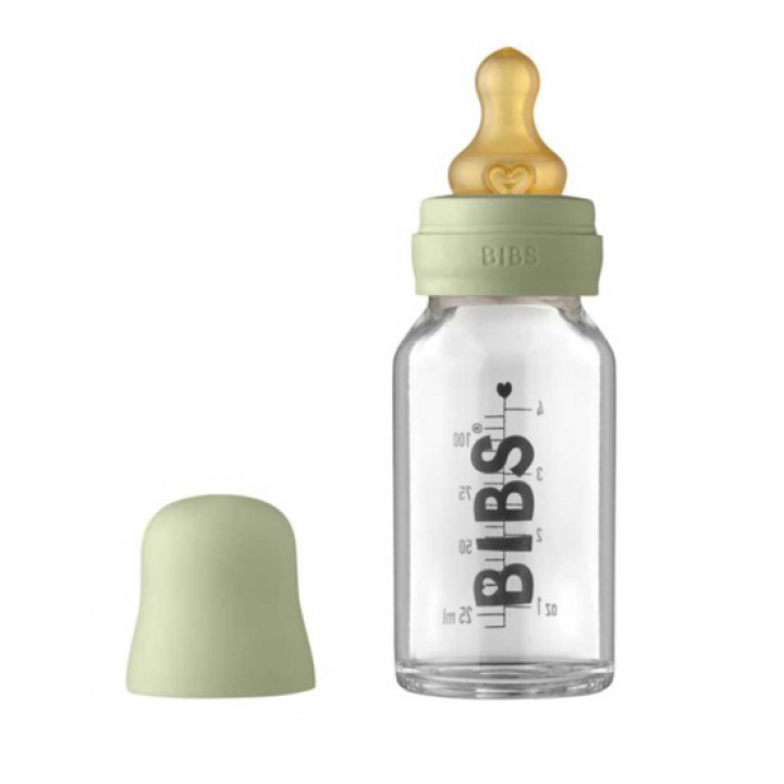 Bibs Nappflaska Glas 110ml, Sage