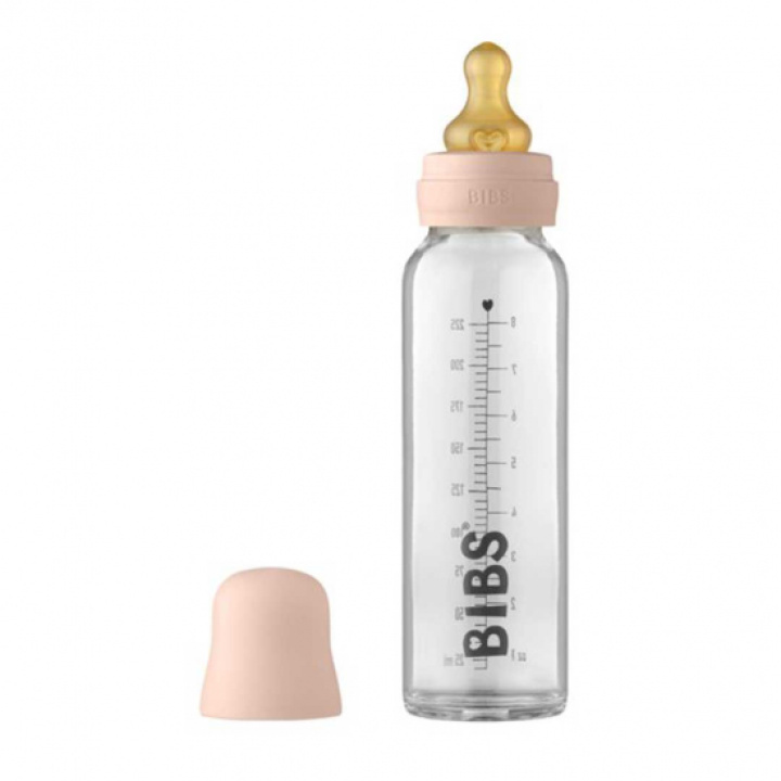 Bibs Nappflaska Glas 225ml, Blush