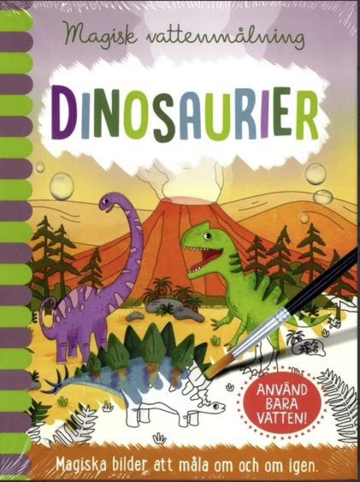 Magisk Vattenmålning Dinosaurier