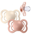 Bibs Silikon napp Supreme 2-pack 0-6 mån Ivory/Blush