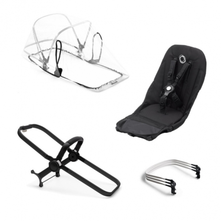 Bugaboo Donkey 5 Duo Extension Set Midnight Black i gruppen Barnvagnar / Varumärken / Bugaboo / Bugaboo Donkey 5 hos Köpbarnvagn (BUBO100004003)