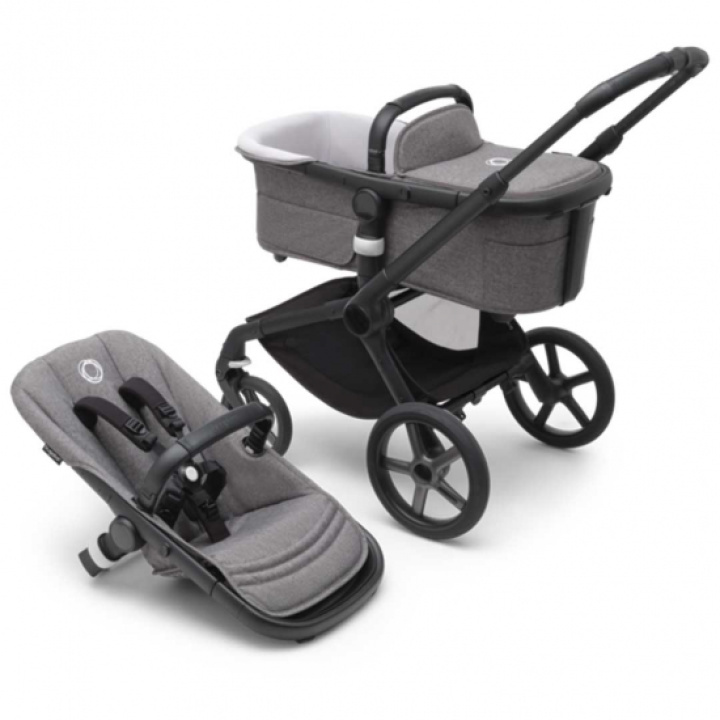 Bugaboo Fox 5 Bas Black/Grey Melange i gruppen Barnvagnar / Varumärken / Bugaboo / Bugaboo Fox 5 hos Köpbarnvagn (BUBO100052029)