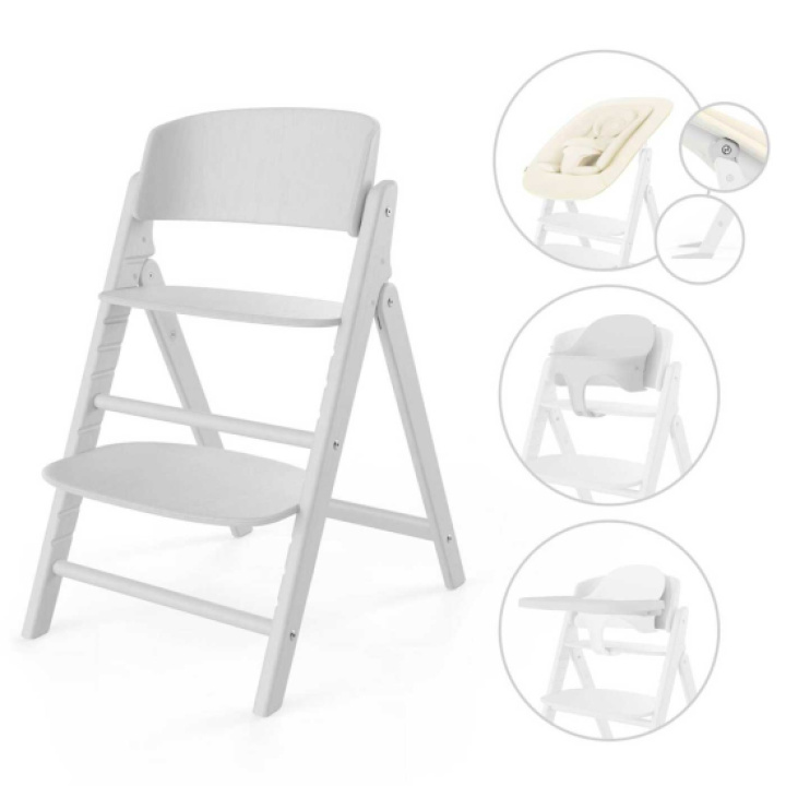 Cybex Click & Fold 4-i-1 Matstol All White i gruppen Babytillbehör / Äta & dricka / Matstolar & dynor / Cybex Click & Fold hos Köpbarnvagn (CYBE524000857)