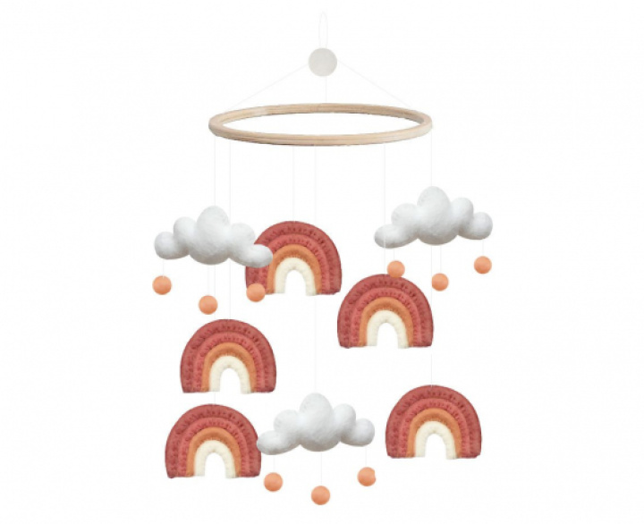 Gamcha Mobil Regnbåge Korall i gruppen Leksaker / Babylek 0-1 år / Sängmobiler hos Köpbarnvagn (F437)