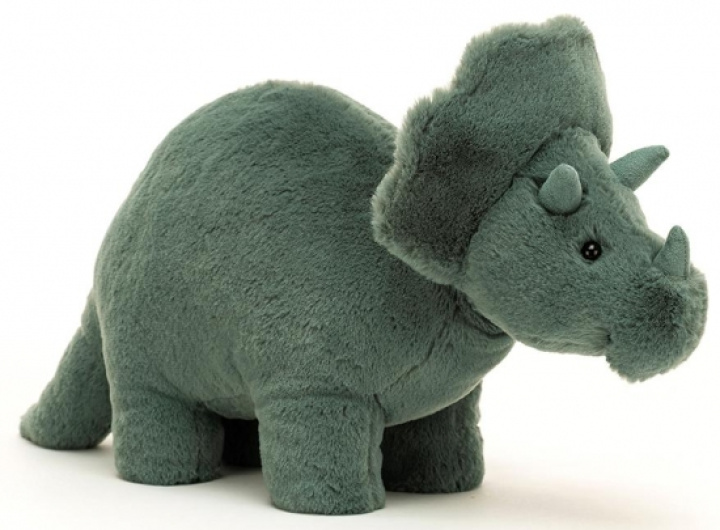 Jellycat Gosedjur Fossilly Triceratops, Grön i gruppen Leksaker / Leksaker från 2 år / Nallar & mjuka djur hos Köpbarnvagn (JECAFOS2T)