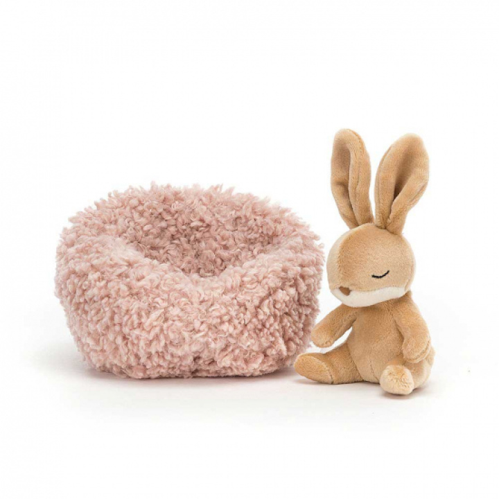 Jellycat Sovande Kanin i Saccosäck i gruppen Leksaker / Leksaker från 2 år / Nallar & mjuka djur hos Köpbarnvagn (JECAHIB3B)