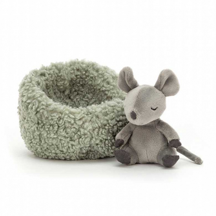 Jellycat Gosedjur Sovande Mus i Saccosäck i gruppen Leksaker / Leksaker från 2 år / Nallar & mjuka djur hos Köpbarnvagn (JECAHIB3M)