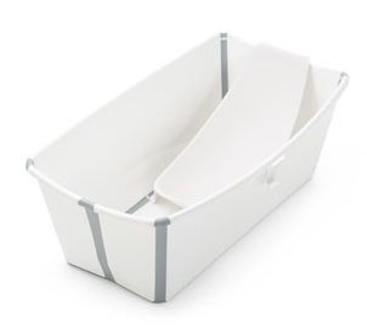 Stokke Flexi Bath PAKET Badbalja + badstöd White i gruppen Babytillbehör / Omvårdnad & Hygien / Badbaljor & badtillbehör hos Köpbarnvagn (STOK531501)