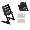 Stokke Tripp Trapp stol + Bygel + dyna Black