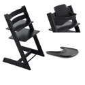 Stokke Tripp Trapp stol + Bygel + Bricka Black