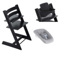 Stokke Tripp Trapp stol + Bygel + Newborn Set Black