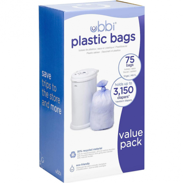 UBBI Refill till blöjhink 3-pack i gruppen Babytillbehör / Omvårdnad & Hygien / Blöjhinkar & refiller hos Köpbarnvagn (UBBIUB10086)